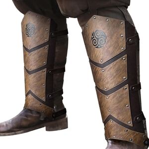 Medieval Faux Leather Leg Gaiters